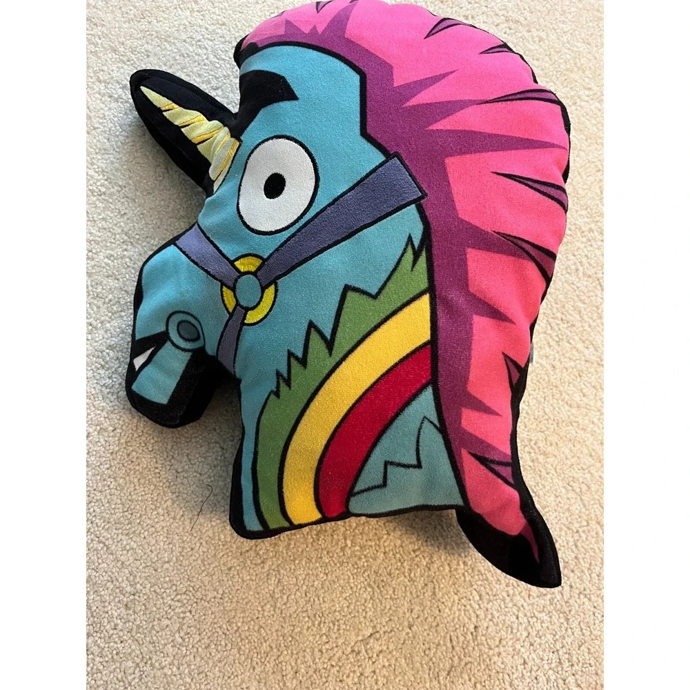 Fortnite Unicorn Plush Pillow - Llama Brite Rainbow Cushion‎ Epic Games 12